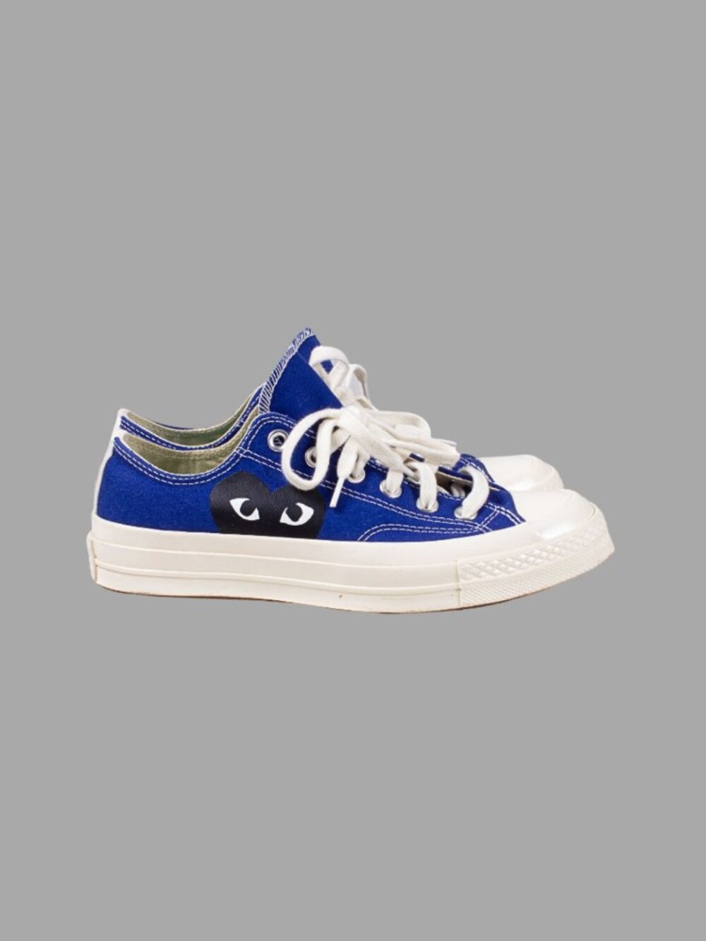 CONVERSE x COMME des GARCON Play Chuck 70 Low Blue Quartz Canvas Sneakers Sz 7